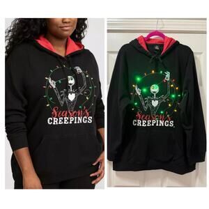 Torrid 2 (2X)‎ Disney Nightmare Before Christmas Light Up Hoodie Sweatshirt New